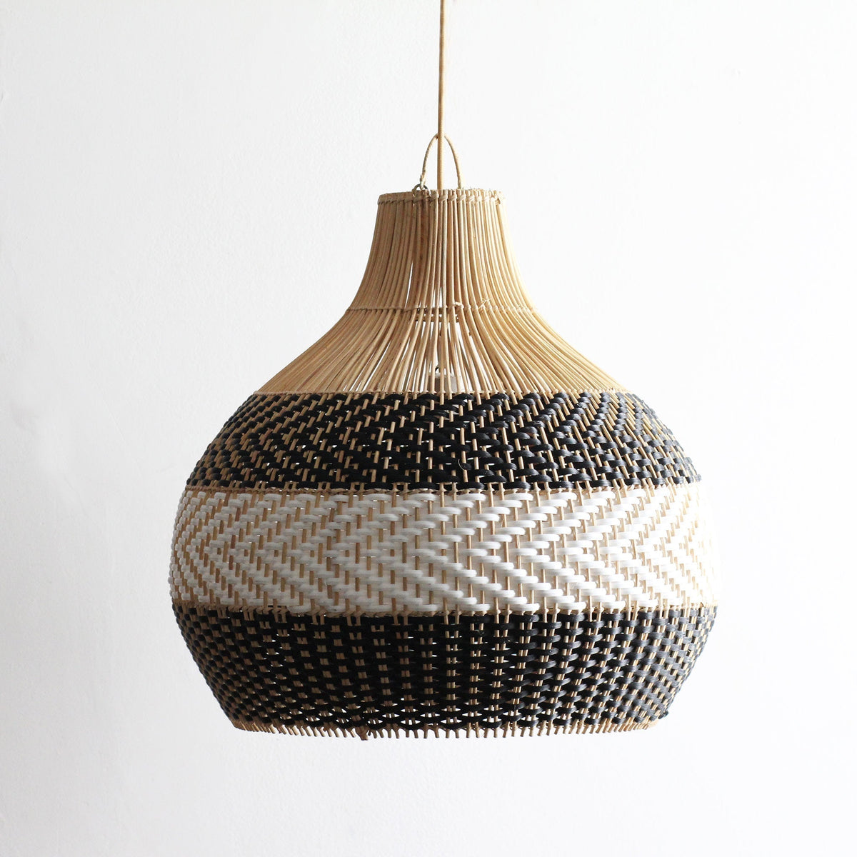 Luminária Pendente de Rattan Estilo Moderno para Decoração