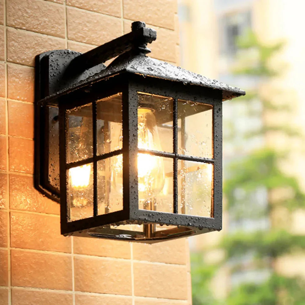 Luminária de Parede Retro Europeia para Iluminação Externa