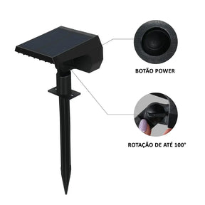Luminária Espeto Jardim Solar Super LED — Automática IP65