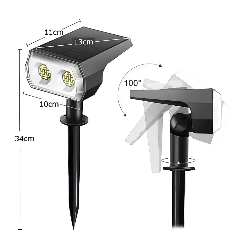 Luminária Espeto Jardim Solar Super LED — Automática IP65