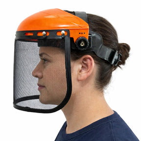 Protetor Facial com Tela de Aço para Roçadeira – Segurança EPI para Jardinagem