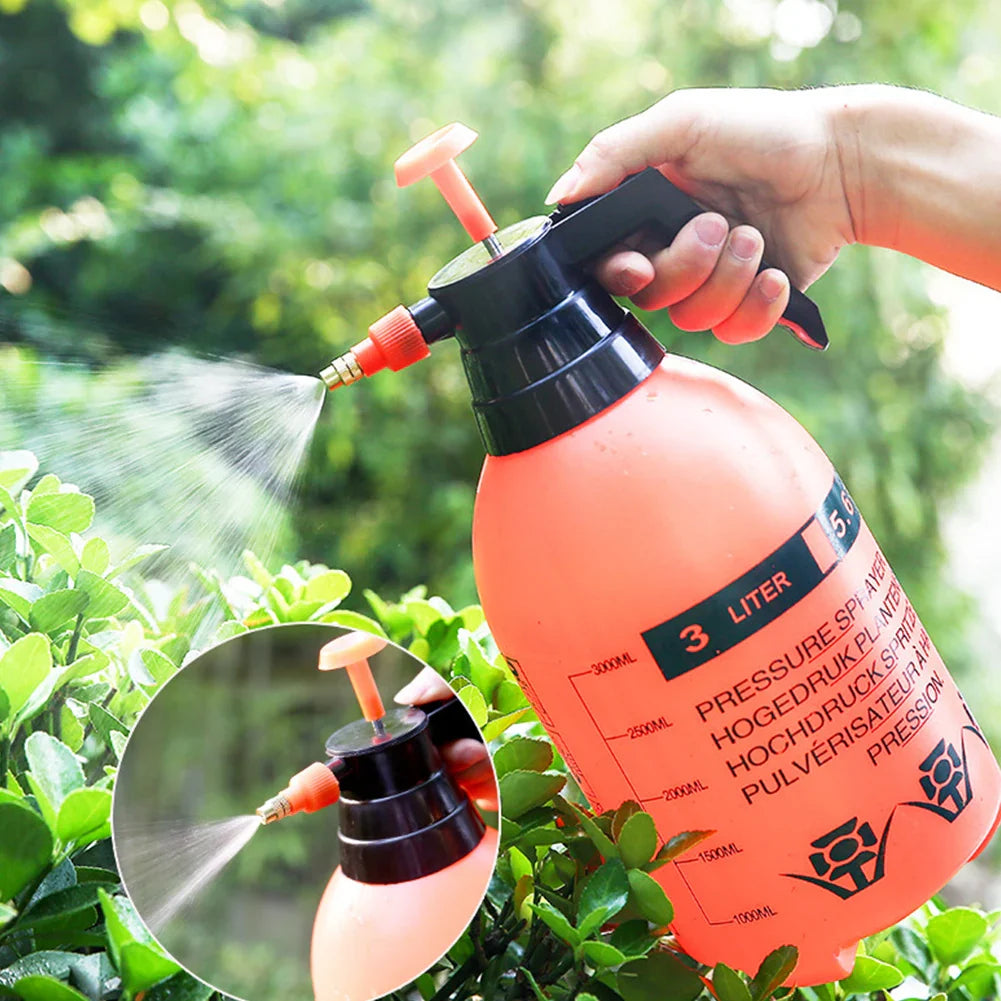 Pulverizador Portátil para Jardim 3L - Pressão Manual com Bico Regulável