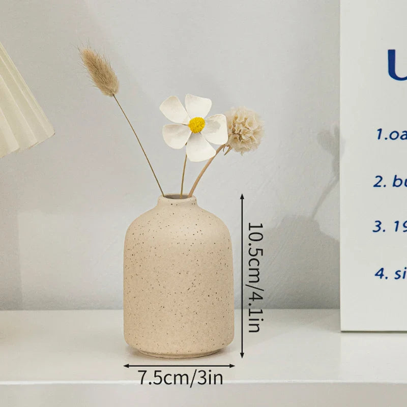 Vaso de Flor em Cerâmica Branca Estilo Nórdico - Design Moderno e Elegante