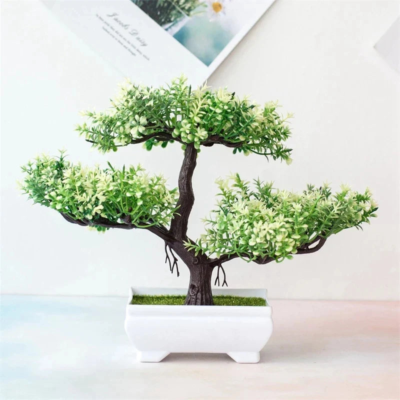 Bonsai Artificial em Vaso - Mini Árvore Decorativa Verde