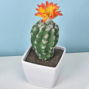 Mini Cacto Artificial em Vaso – Decoração Sustentável e Charmosa