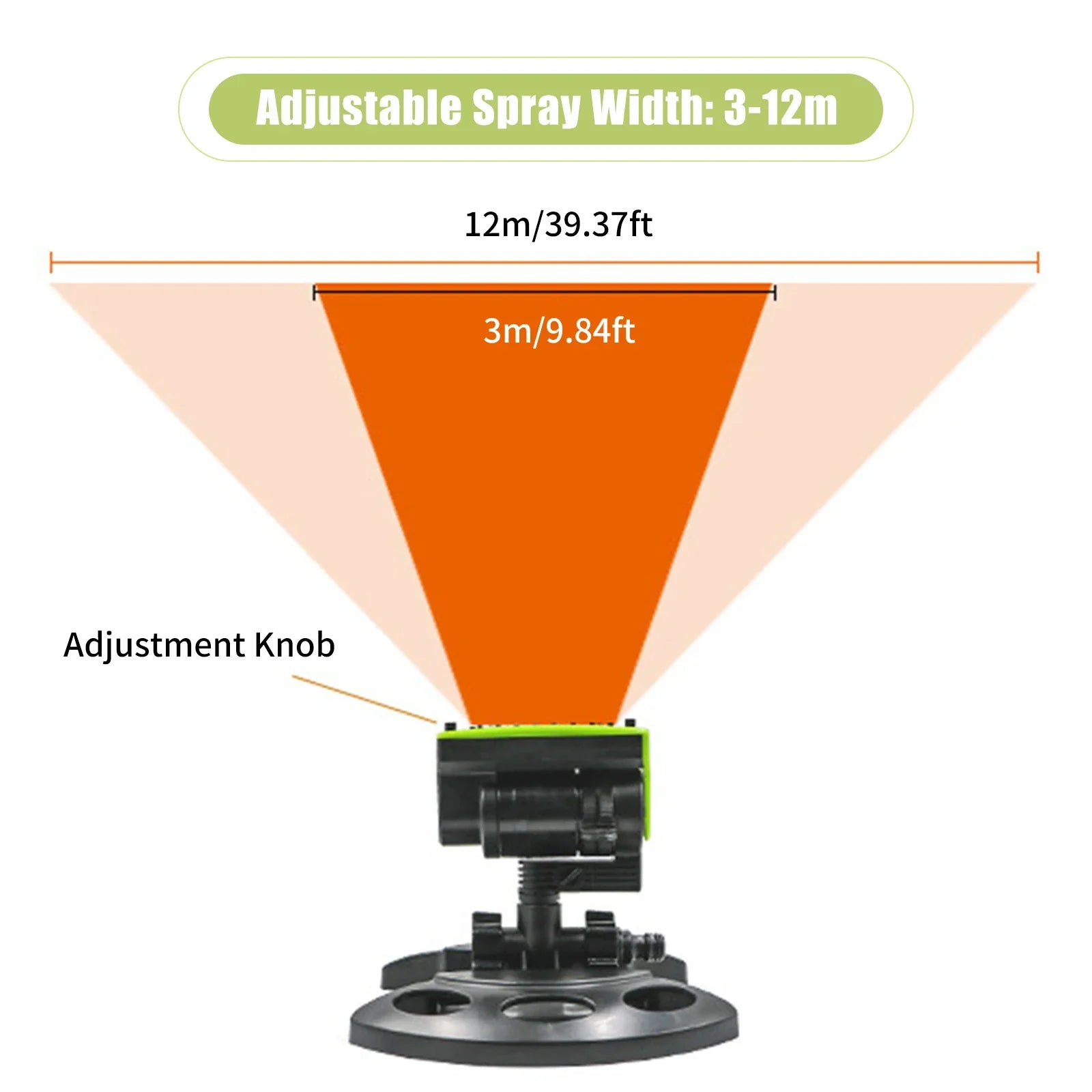 Aspersor Para Irrigação Rotativo 360° - Ajustável e Eficiente para Jardins e Gramados