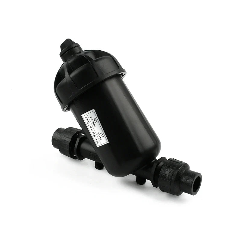Filtro de Água Tipo Y com Conectores em PVC para Irrigação de Jardim