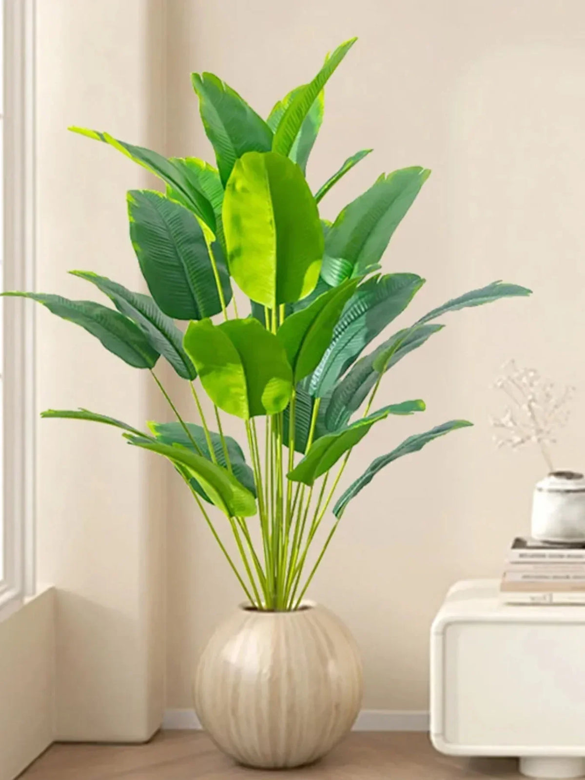 Planta Artificial Palmeira Tropical Grande com Folhas de Bananeira - FintaVita