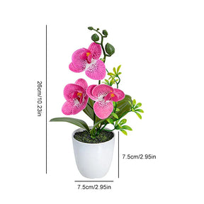 Orquídea Artificial em Vaso - 26cm