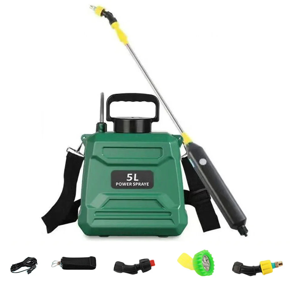 Pulverizador Elétrico 5L Borrifador de água Bateria Recarregável com Lança Extensora