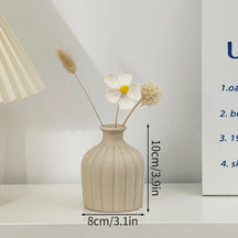 Vaso de Flor em Cerâmica Branca Estilo Nórdico - Design Moderno e Elegante