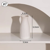 Vaso de Flor em Cerâmica Branca Estilo Nórdico - Design Moderno e Elegante