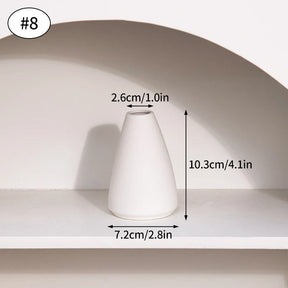 Vaso de Flor em Cerâmica Branca Estilo Nórdico - Design Moderno e Elegante
