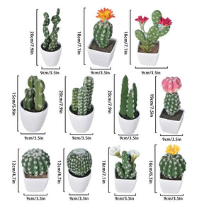 Mini Cacto Artificial em Vaso – Decoração Sustentável e Charmosa