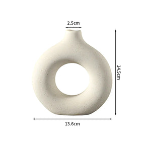 Vaso de Flor em Cerâmica Branca Estilo Nórdico - Design Moderno e Elegante