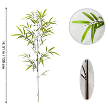 Folhas Artificiais de Bambu Verde 130-210cm – Folhagem Decorativa