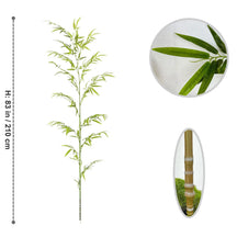 Folhas Artificiais de Bambu Verde 130-210cm – Folhagem Decorativa