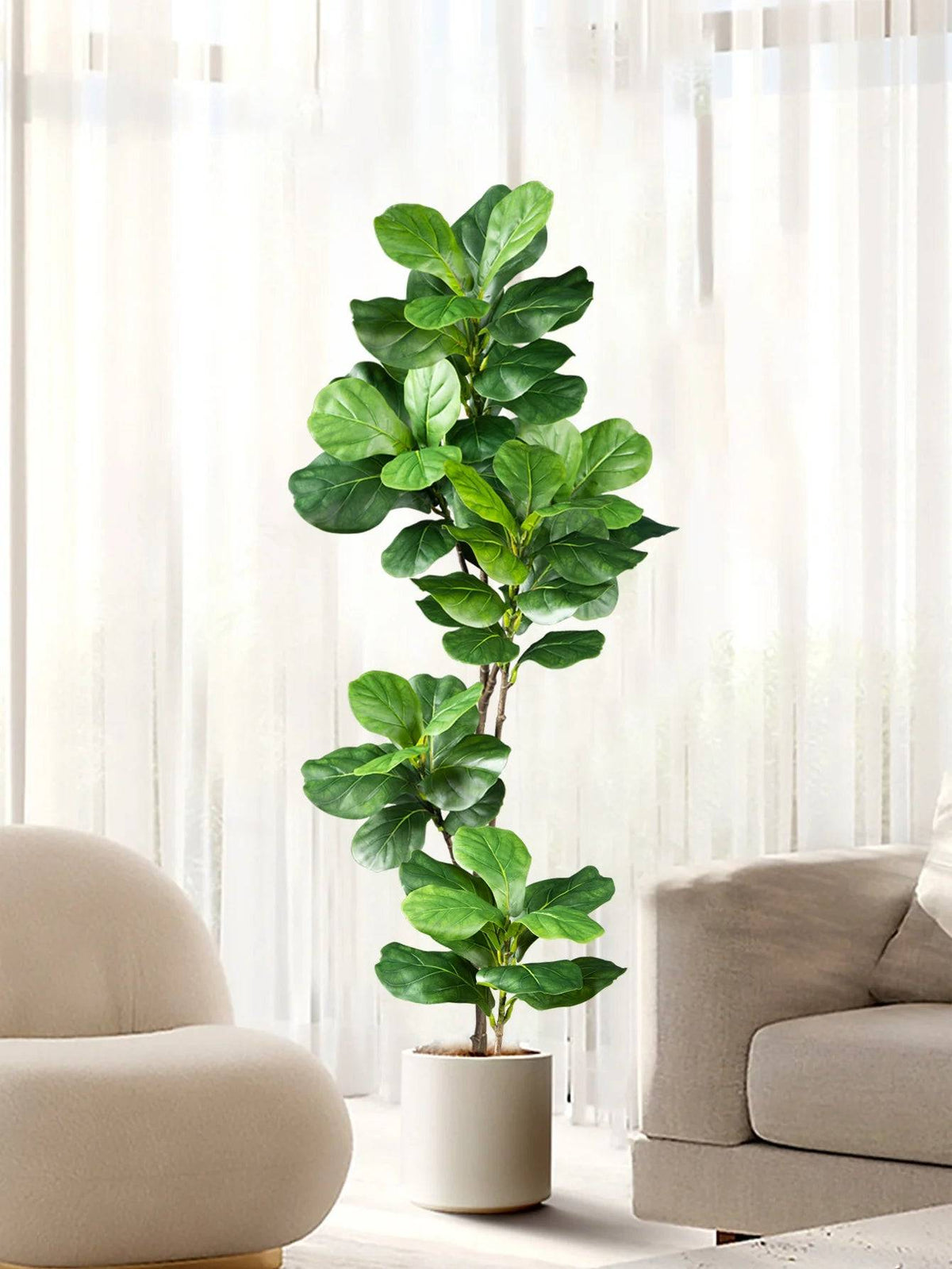 Árvore Ficus Artificial Realista para Decoração de Ambientes Internos e Externos