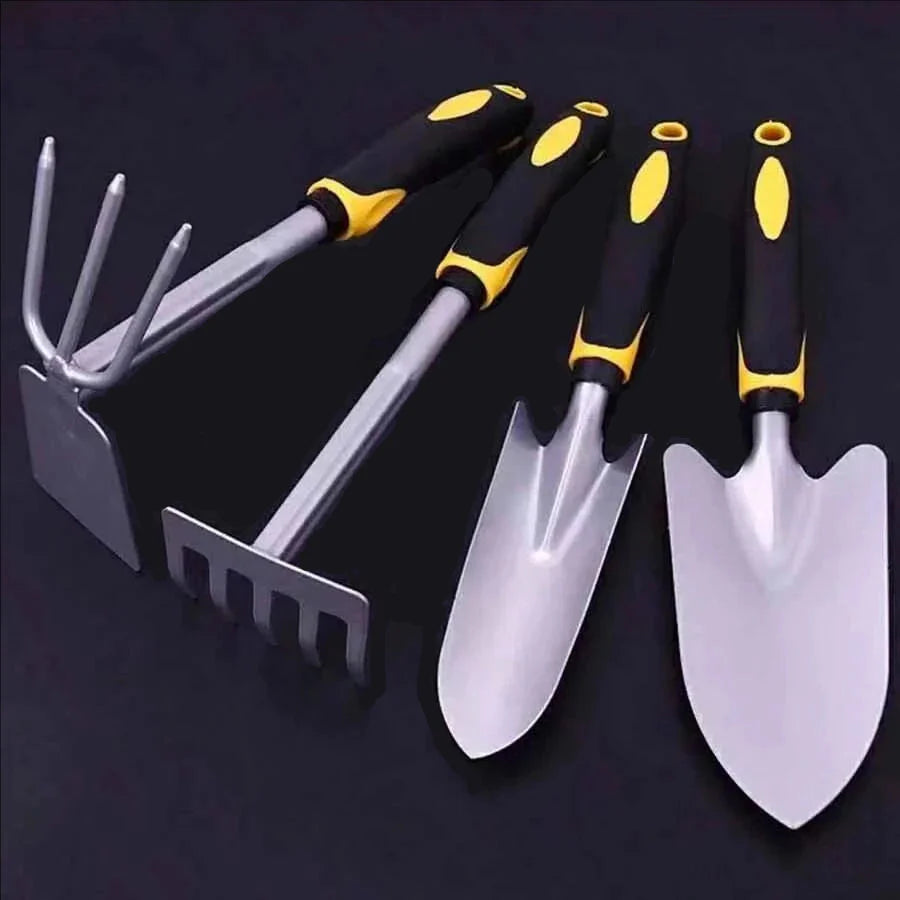 Ferramentas Para Jardinagem Kit 4 Peças em Aço Inoxidável