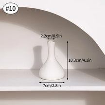 Vaso de Flor em Cerâmica Branca Estilo Nórdico - Design Moderno e Elegante