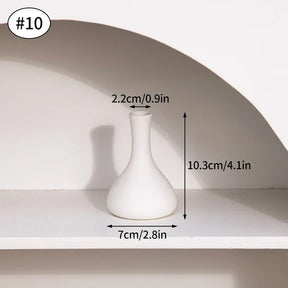 Vaso de Flor em Cerâmica Branca Estilo Nórdico - Design Moderno e Elegante