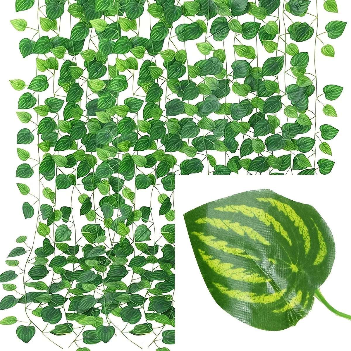 Herança Artificial de Hera - Planta Pendente Decorativa para Decoração