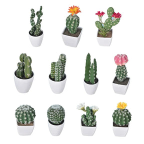 Mini Cacto Artificial em Vaso – Decoração Sustentável e Charmosa