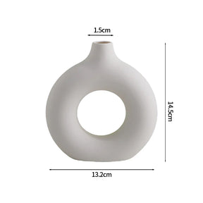 Vaso de Flor em Cerâmica Branca Estilo Nórdico - Design Moderno e Elegante