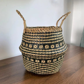Cesta Artesanal de Vime para Plantas, Estilo Boho, 100% Natural e Ecológica