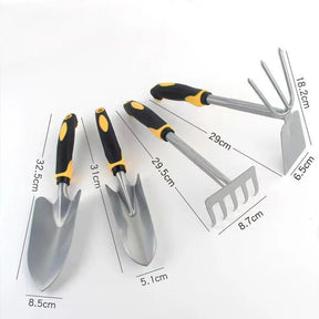 Ferramentas Para Jardinagem Kit 4 Peças em Aço Inoxidável