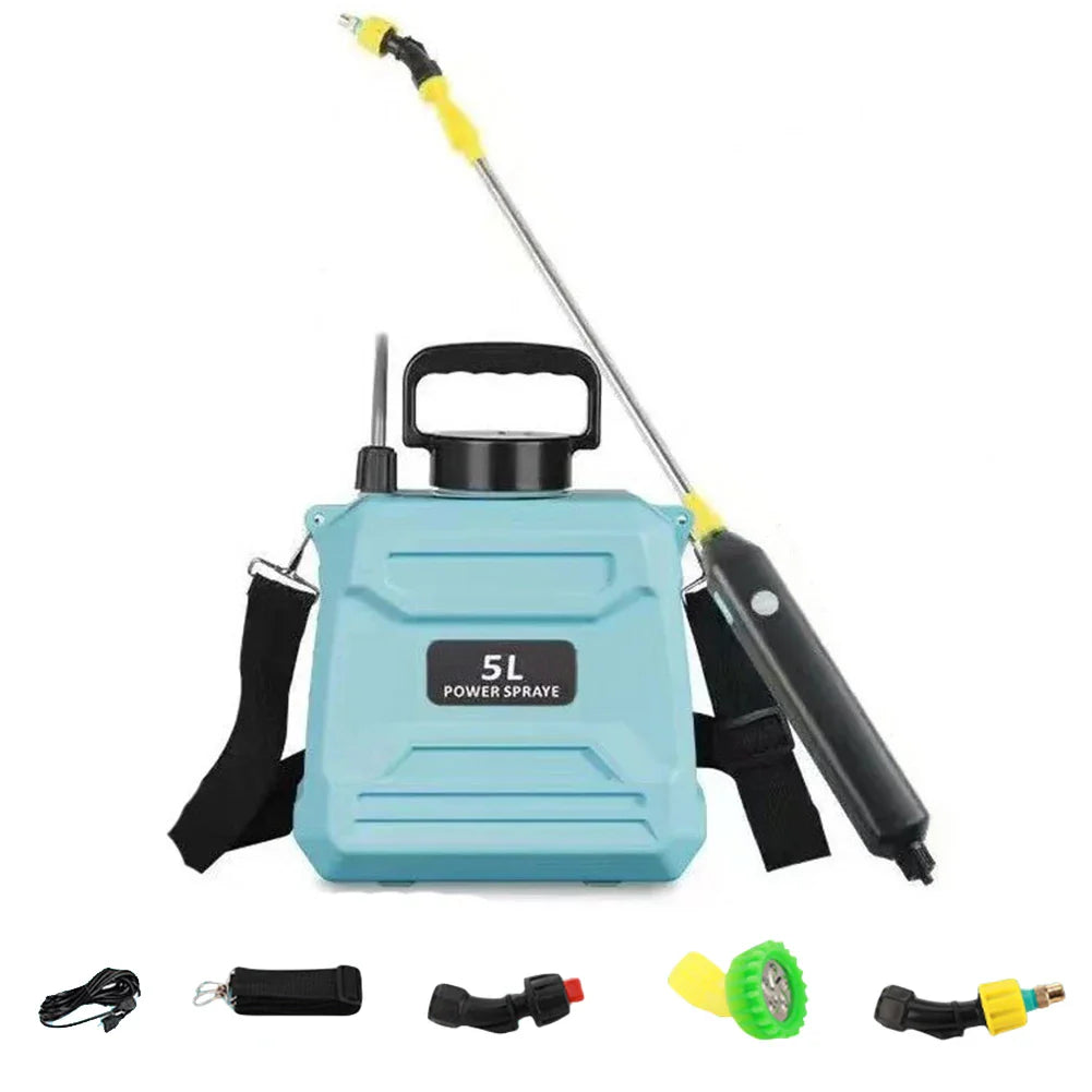 Pulverizador Elétrico 5L Borrifador de água Bateria Recarregável com Lança Extensora