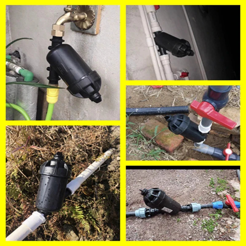 Filtro de Água Tipo Y com Conectores em PVC para Irrigação de Jardim