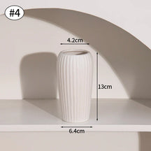 Vaso de Flor em Cerâmica Branca Estilo Nórdico - Design Moderno e Elegante
