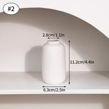 Vaso de Flor em Cerâmica Branca Estilo Nórdico - Design Moderno e Elegante
