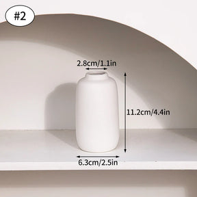 Vaso de Flor em Cerâmica Branca Estilo Nórdico - Design Moderno e Elegante