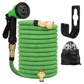 Mangueira de Jardim Expansível 100FT com Bico Ajustável e Conector de Metal