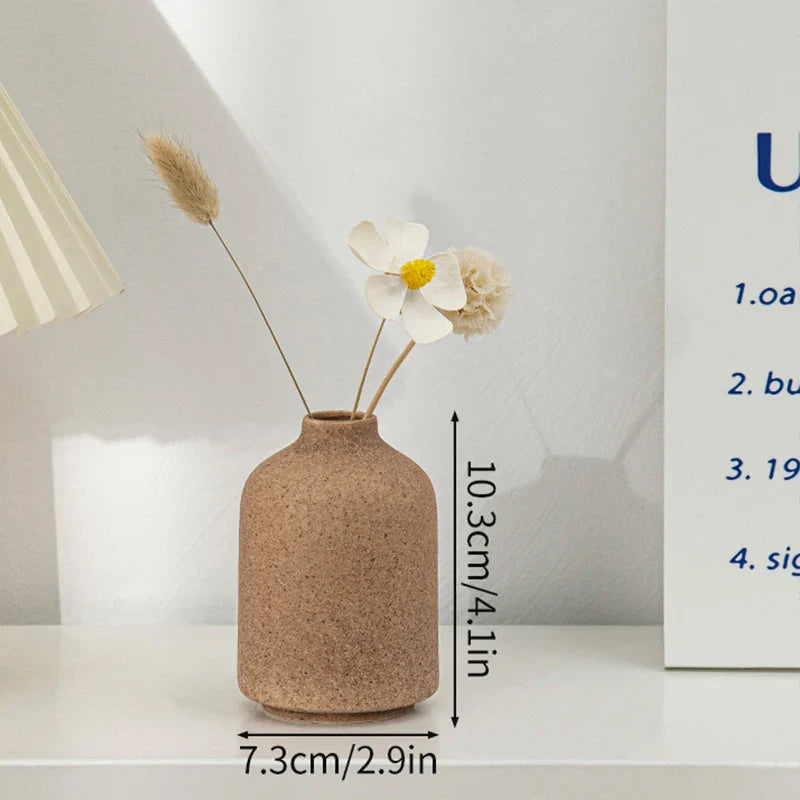 Vaso de Flor em Cerâmica Branca Estilo Nórdico - Design Moderno e Elegante