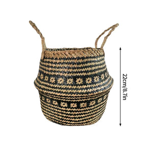 Cesta Artesanal de Vime para Plantas, Estilo Boho, 100% Natural e Ecológica