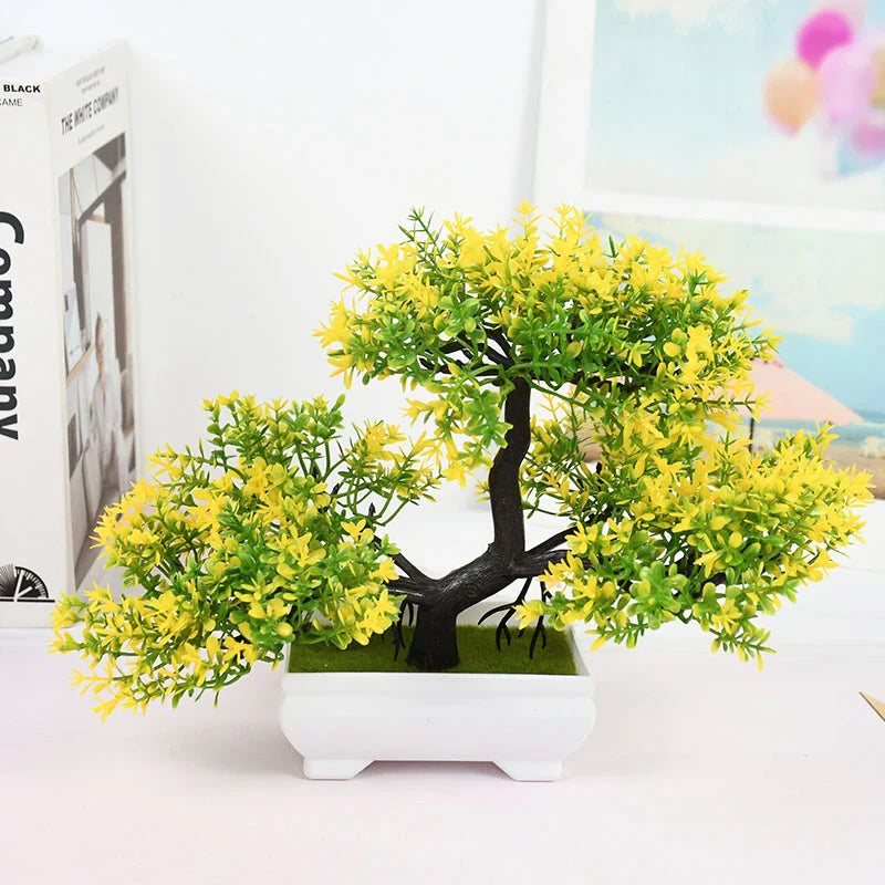 Bonsai Artificial em Vaso - Mini Árvore Decorativa Verde