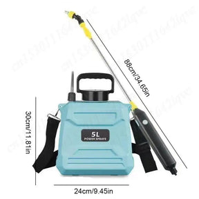 Pulverizador Elétrico 5L Borrifador de água Bateria Recarregável com Lança Extensora