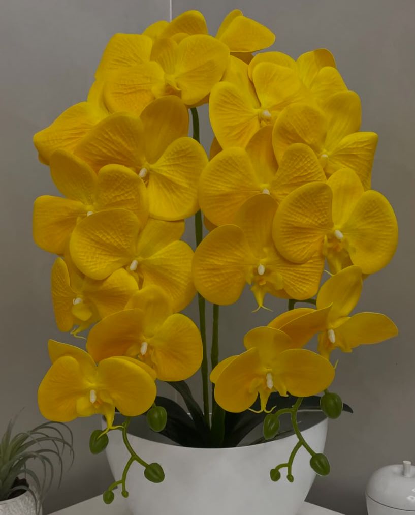 Orquídea Artificial Decorativa com Vaso 59cm - FintaVita