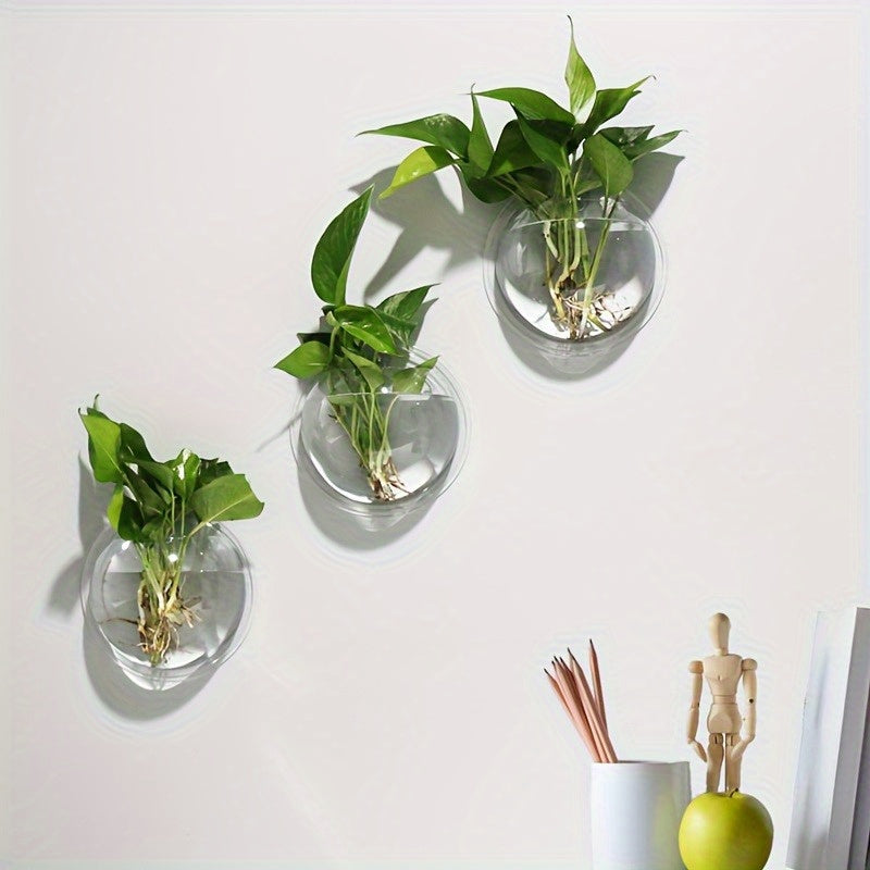 Vaso Transparente para Decoração de Casa e Jardim - Vaso Suspenso de Vidro