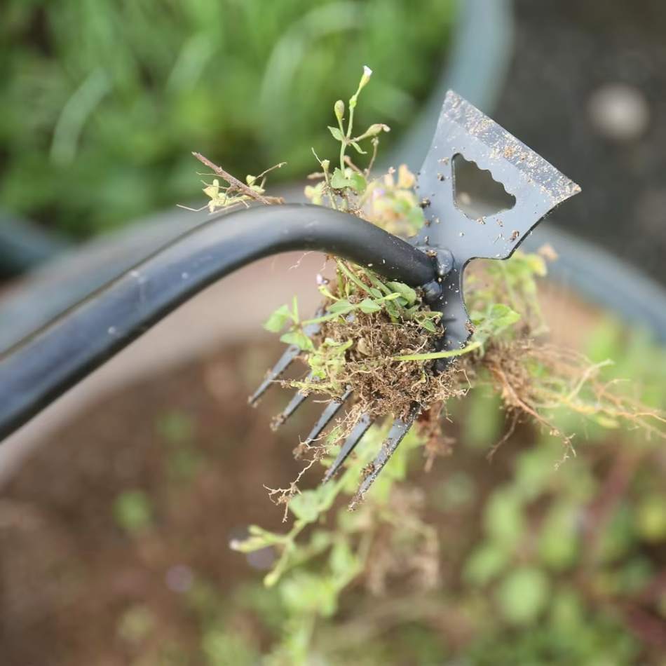 Ferramenta de Remoção de Ervas Daninhas com Luvas de Garra – Aço Manganês Durável
