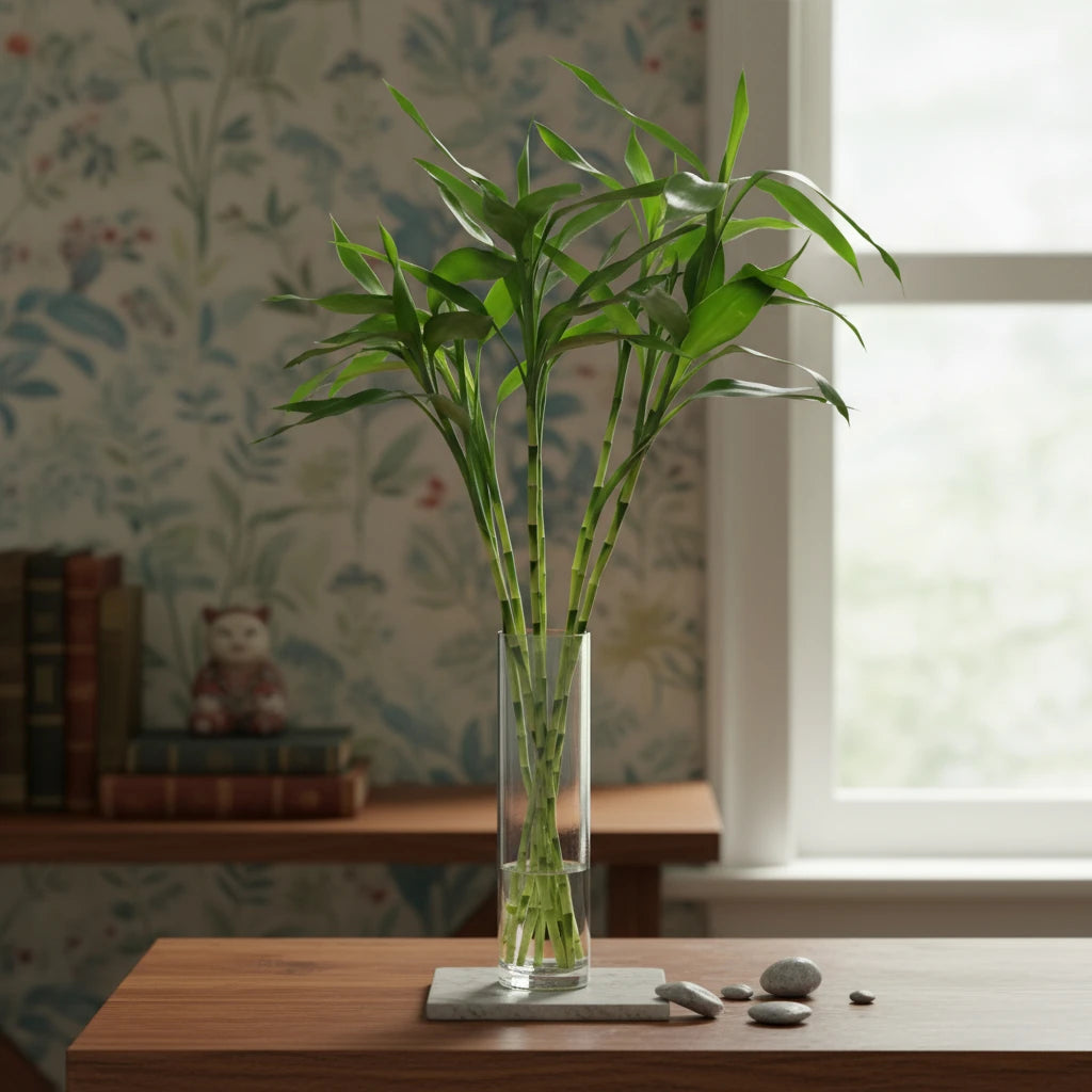 Bambu da Sorte 6 Hastes Naturais — Dracaena Sanderiana