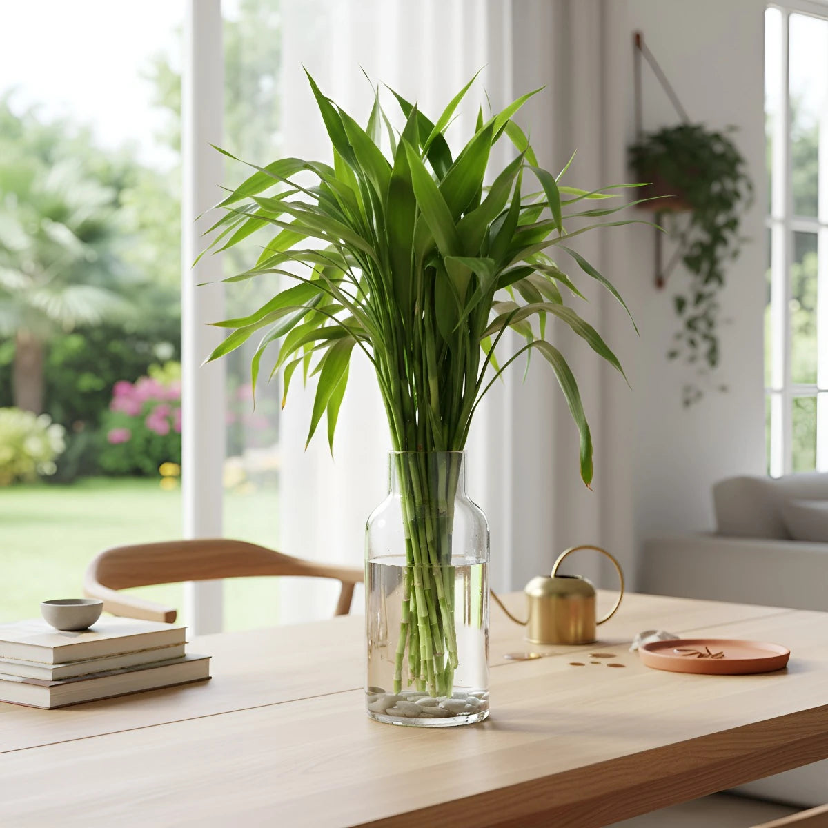 Bambu da Sorte 6 Hastes Naturais — Dracaena Sanderiana