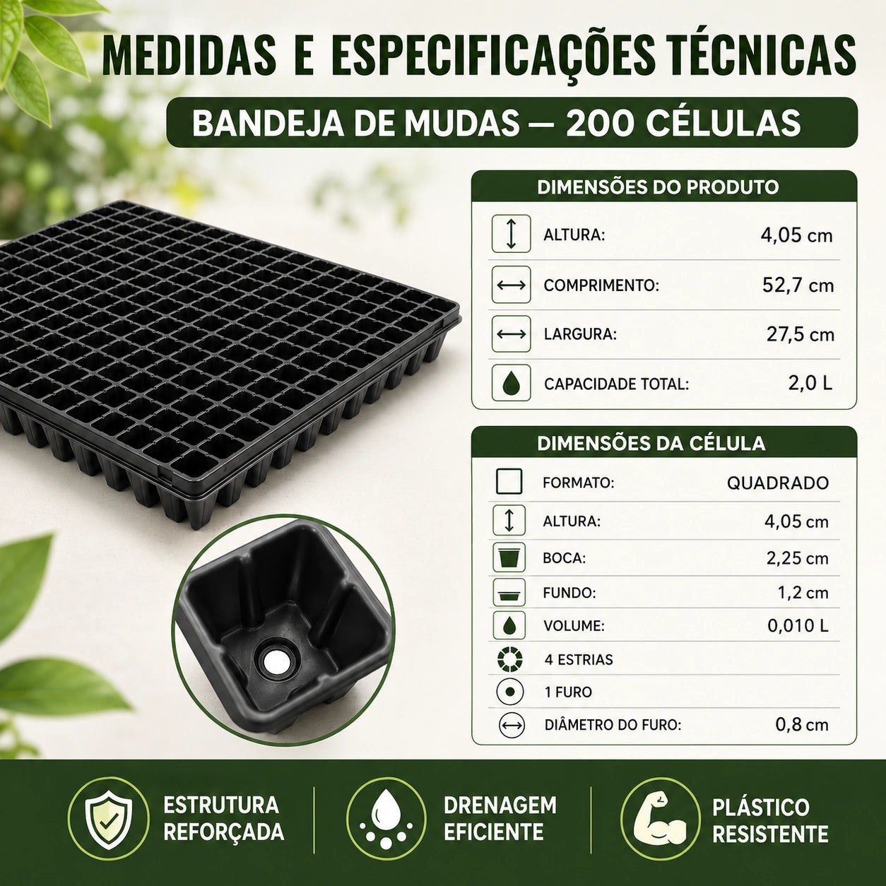 Bandeja Sementeira para Mudas