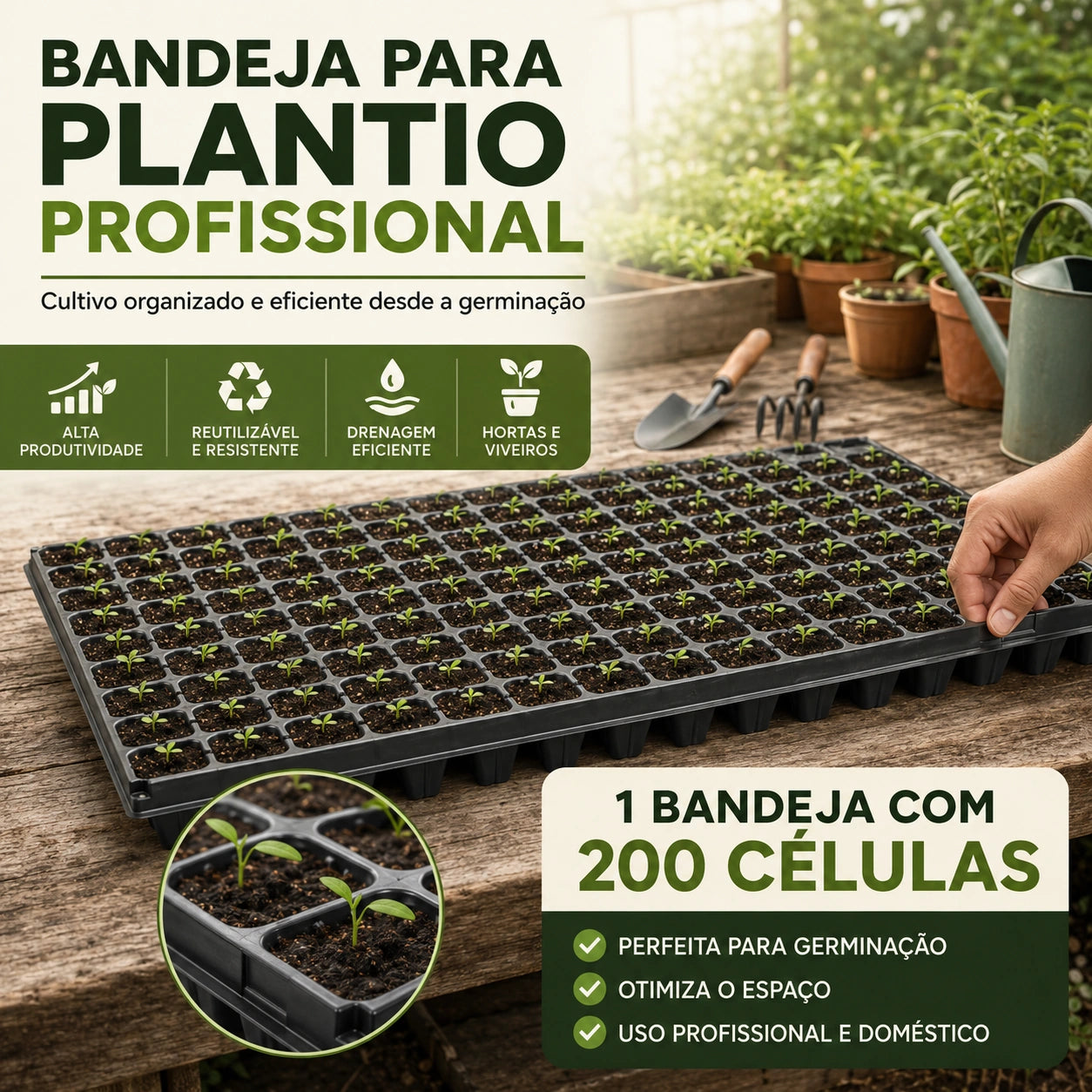Bandeja Sementeira para Mudas
