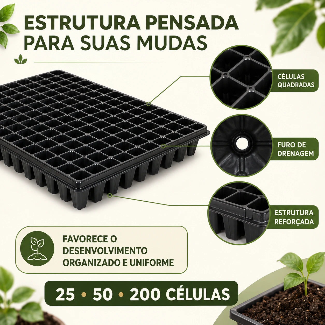 Bandeja Sementeira para Mudas
