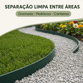 Limitador de Grama 25m Separador de Jardim Divisor Canteiro