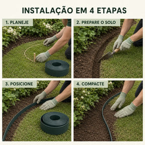 Limitador de Grama 25m Separador de Jardim Divisor Canteiro